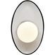 Ambiance LED 7.5 inch Gloss Black and Matte White Wall Sconce Wall Light