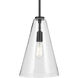 Everly 1 Light Black Pendant Ceiling Light