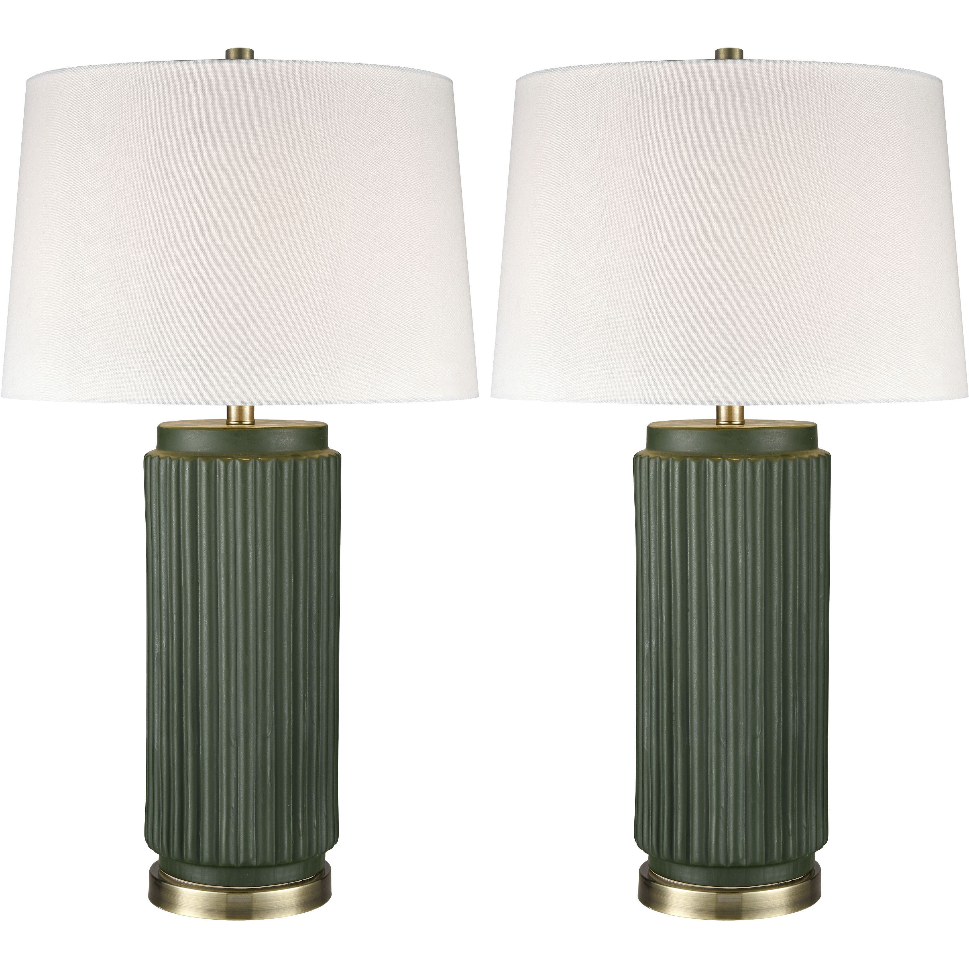 Knox 30 inch 150 watt Dark Green Table Lamp Portable Light