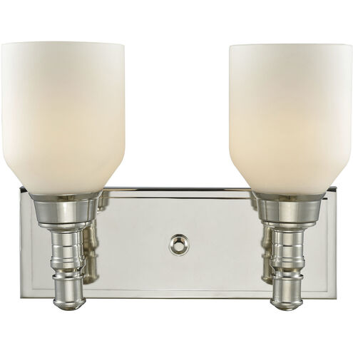 Baxter 2 Light 12 inch Polished Nickel Vanity Light Wall Light