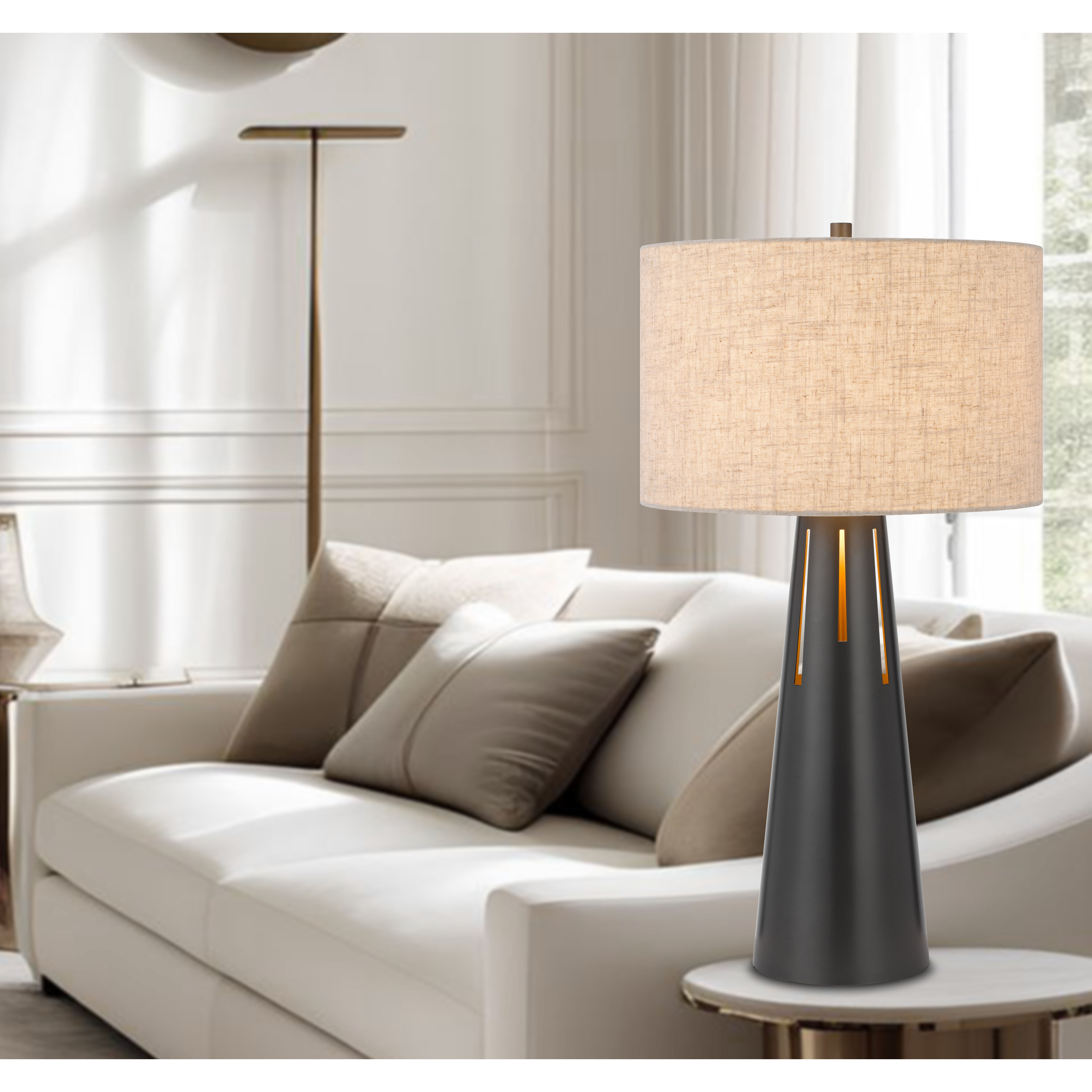 Hayti 29.75 inch 100.00 watt Iron Grey Table Lamp Portable Light