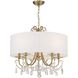 Othello 5 Light 24 inch Vibrant Gold Chandelier Ceiling Light in Clear Spectra
