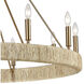 Abaca 12 Light 48 inch Satin Brass Chandelier Ceiling Light