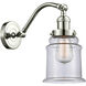 Franklin Restoration Canton 1 Light 7 inch Polished Nickel Sconce Wall Light in Clear Glass, Franklin Restoration
