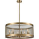 Line in the Sand 8 Light 24 inch Satin Brass Chandelier Ceiling Light