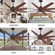 Atlas Ariella 64 inch Textured Bronze with Walnut Tone Blades Ceiling Fan