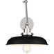 C&M by Chapman & Myers Wellfleet 26 inch 75 watt Midnight Black and Polished Nickel Task Sconce Wall Light in Midnight Black / Polished Nickel