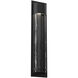 Outdoor Round Motif LED 31 inch Textured Black Outdoor Sconce in 3000K LED, Smoke Granite, Tall Round