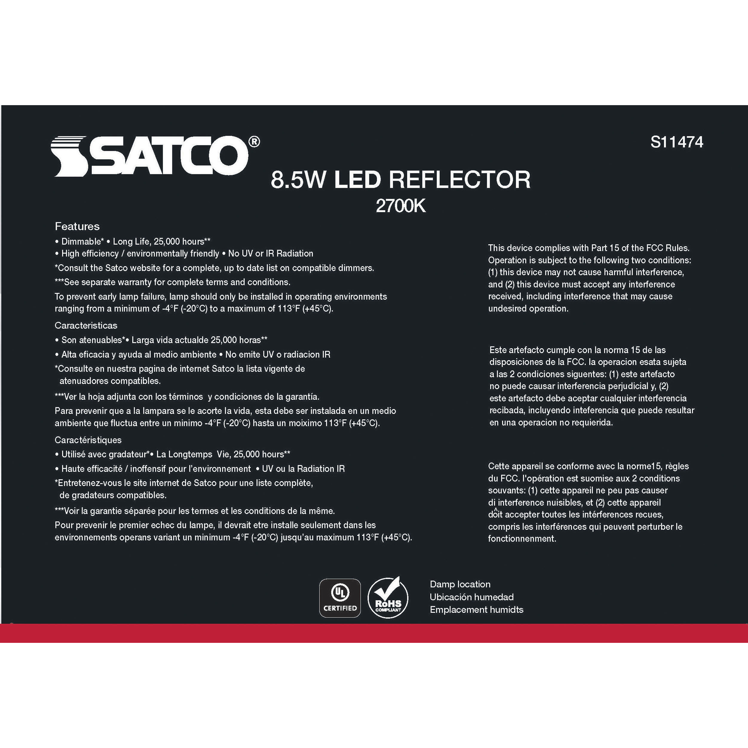 Lumos LED Medium 8.50 watt 2700K LED Bulb