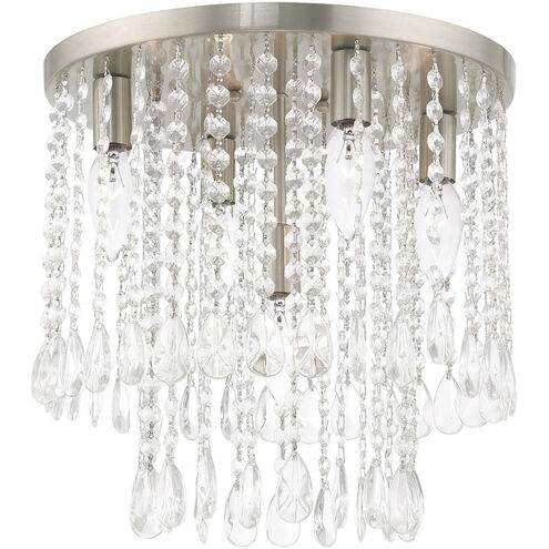 Elizabeth 5 Light 14 inch Brushed Nickel Flush Mount Ceiling Light
