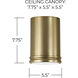 Griffin LED 5.5 inch Aged Brass Flush Mount Ceiling Light