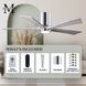 Atlas Irene-5HLK 42 inch Polished Chrome with Barnwood Tone Blades Ceiling Mount Paddle Fan in Barn Wood, Flush Mounted