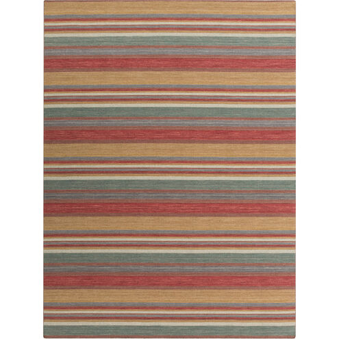 Calvin 132 X 96 inch Dark Red, Mustard, Tan Rug