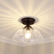 Audra 1 Light 11.75 inch Matte Black Semi-Flush Mount Ceiling Light