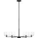 Drew & Jonathan Lochdale 6 Light 33.88 inch Midnight Black Chandelier Ceiling Light, Large