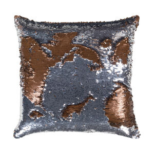Andrina 18 X 18 inch Metallic - Silver/Dark Brown/Light Gray Pillow Kit, Square