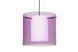 Pahu 1 Light Bronze Pendant Ceiling Light in Transparent Amethyst/Opal Glass, Incandescent