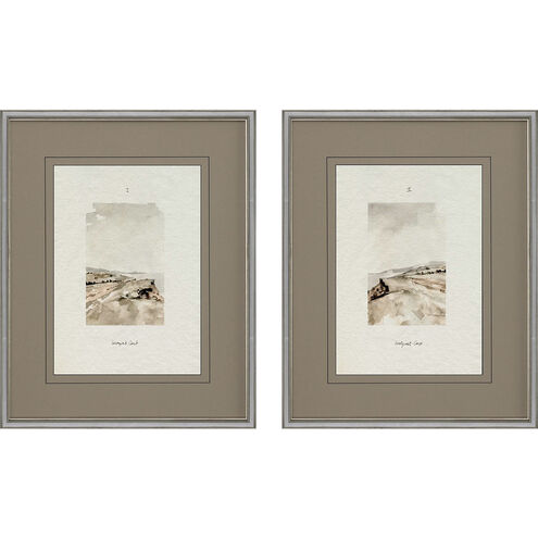 Waterside Beige and Brown and Gray and Neutral Framed Art