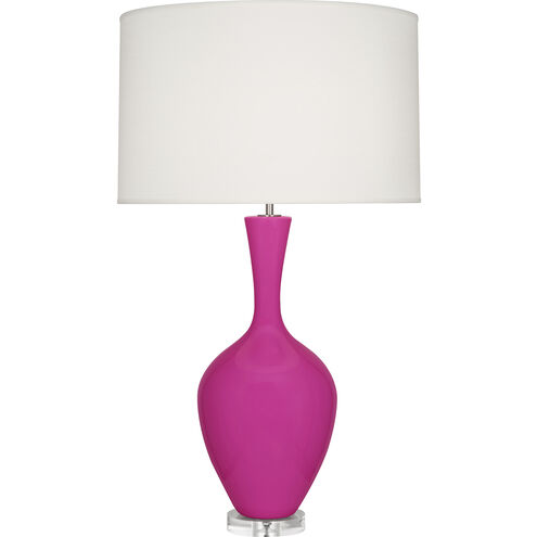 Audrey 33.5 inch 150.00 watt Razzle Rose Glaze Table Lamp Portable Light