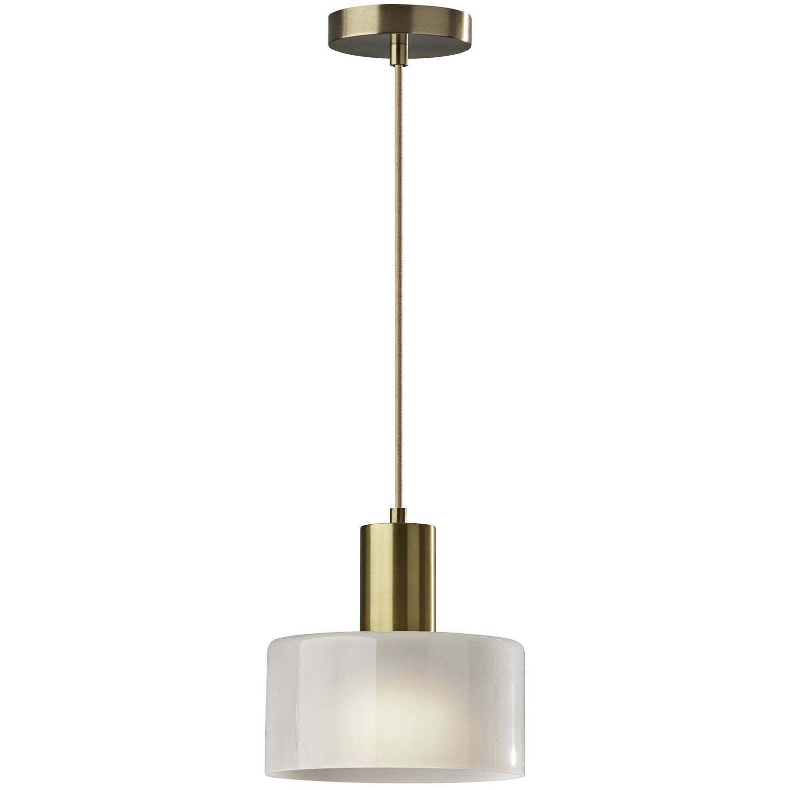 Rhodes 9 inch Antique Brass Pendant Ceiling Light