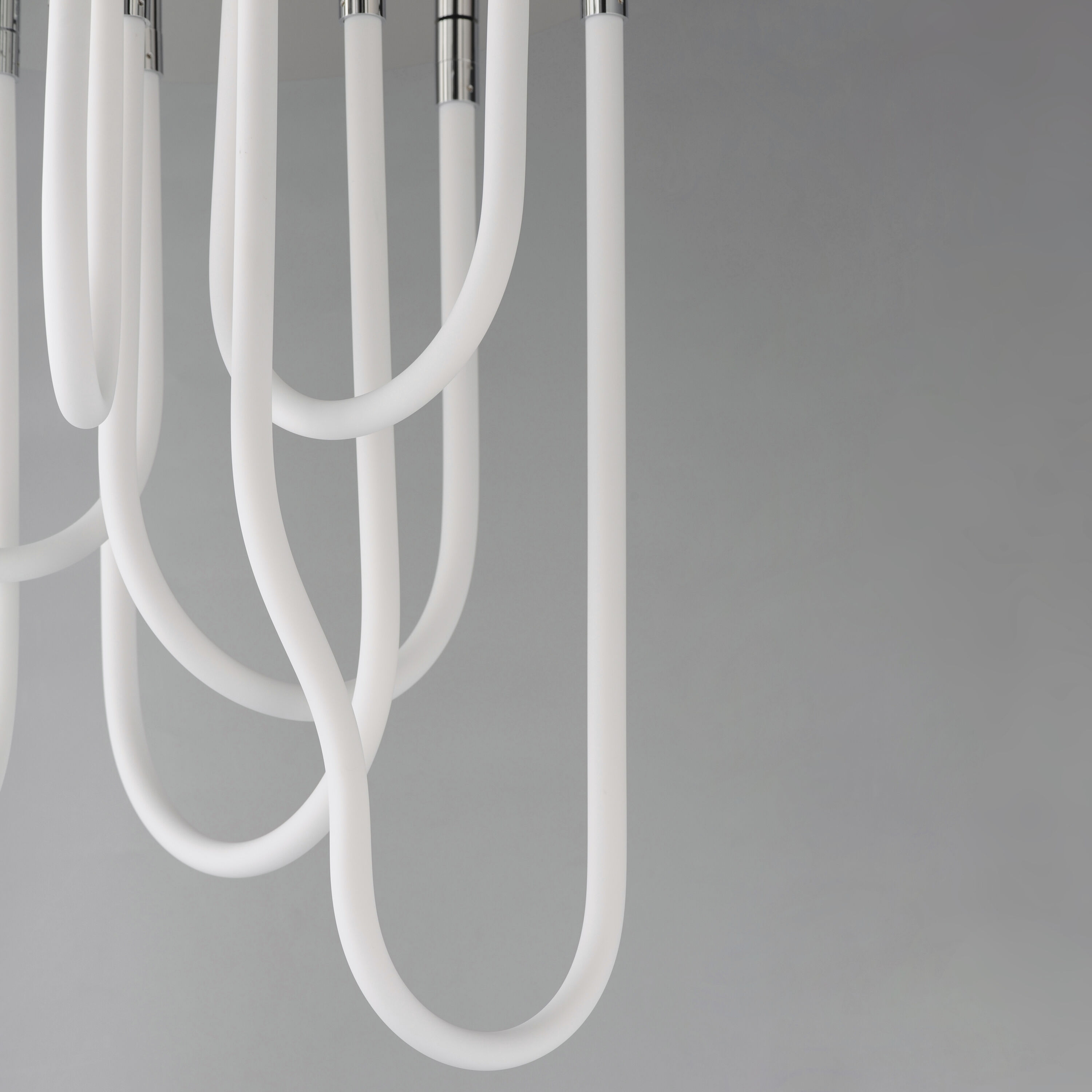 Soleil LED 20 inch Polished Chrome Flush Mount Chandelier Ceiling Light