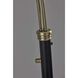 Bergen 82 inch 60.00 watt Black and Antique Brass Arc Floor Lamp Portable Light