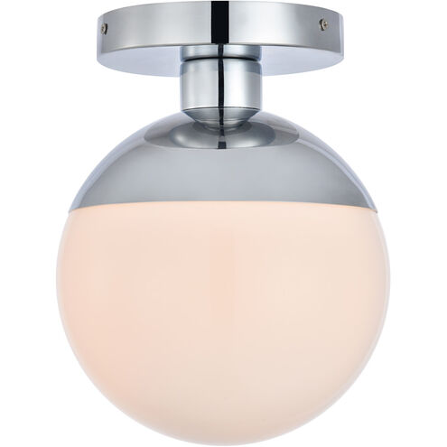 Eclipse 1 Light 8 inch Chrome Flush Mount Ceiling Light
