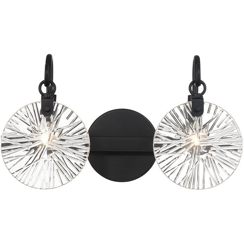 Addison 2 Light 16 inch Black Bathroom Vanity Light Wall Light
