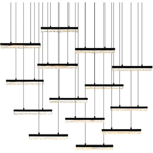 Stagger LED 60 inch Black Chandelier Ceiling Light