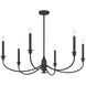 Coventry 6 Light 40 inch Matte Black Chandelier Ceiling Light, Essentials
