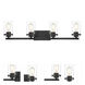 Jedrek 4 Light 33.75 inch Black Bath Light Wall Light