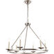 Maine 6 Light 26 inch Burnished Nickel Chandelier Ceiling Light