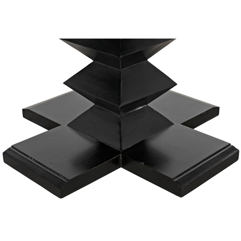 Zig-Zag 48 X 48 inch Hand Rubbed Black Dining Table