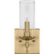 Weiss 1 Light 5 inch Satin Brass Wall Bath Fixture Wall Light