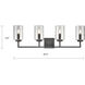 West End 4 Light 29.75 inch Oil Rubbed Bronze Vanity Light Wall Light