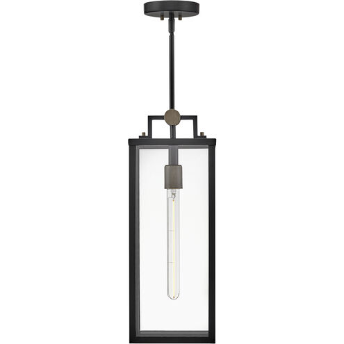Catalina 1 Light 7.5 inch Black with Burnished Bronze Outdoor Hanging
