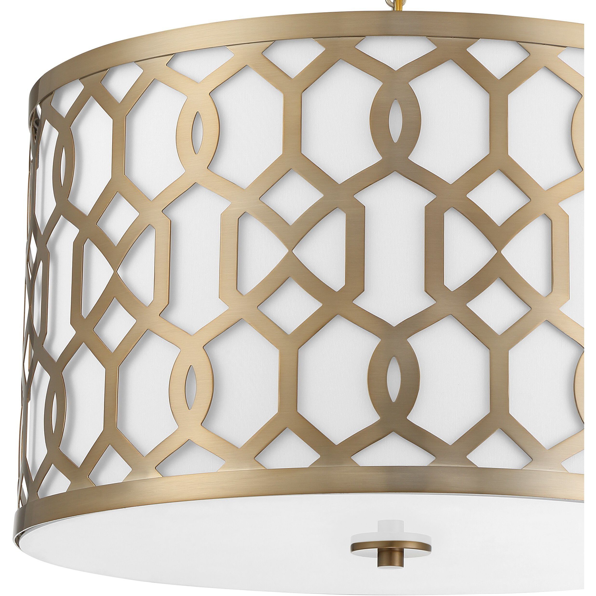 Jennings Pendant Ceiling Light in Aged Brass