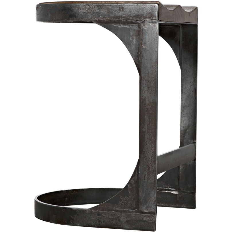 Baxter 24 inch Dark Walnut w/ Matte Black Legs Counter Stool