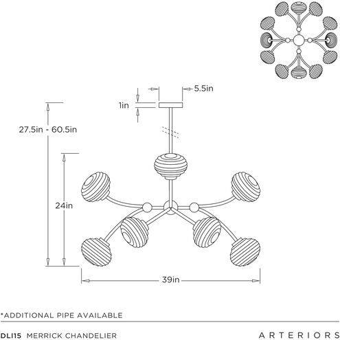 Merrick 12 Light 39 inch Vintage Brass Chandelier Ceiling Light