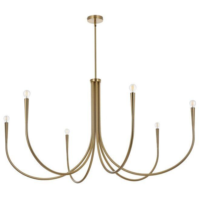 Layne 6 Light 55 inch Gold Chandelier Ceiling Light