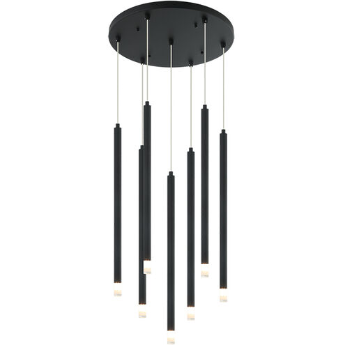 Reigndrop 7 Light 17.75 inch Matte Black Pendant Ceiling Light