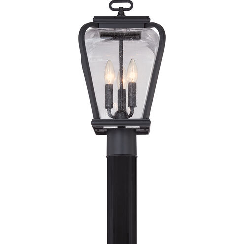 Province 3 Light 18 inch Mystic Black Outdoor Post Lantern