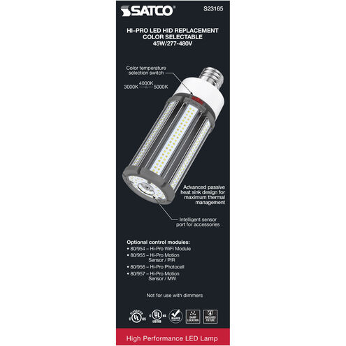 Lumos LED Mogul Extended 45 watt 277-480 3000K/4000K/5000K HID Replacements, HID Replacements