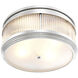 Rousseau 4 Light 15.94 inch Nickel and Clear Glass and Frosted Glass Ceiling Lamp Ceiling Light