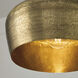Myriah 1 Light 19.5 inch Tibetan Hammered Brass Pendant Ceiling Light