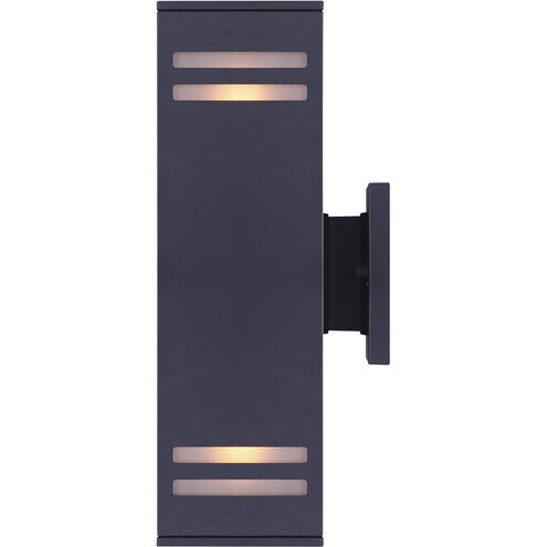 Madison 2 Light 13 inch Black Outdoor Wall Light