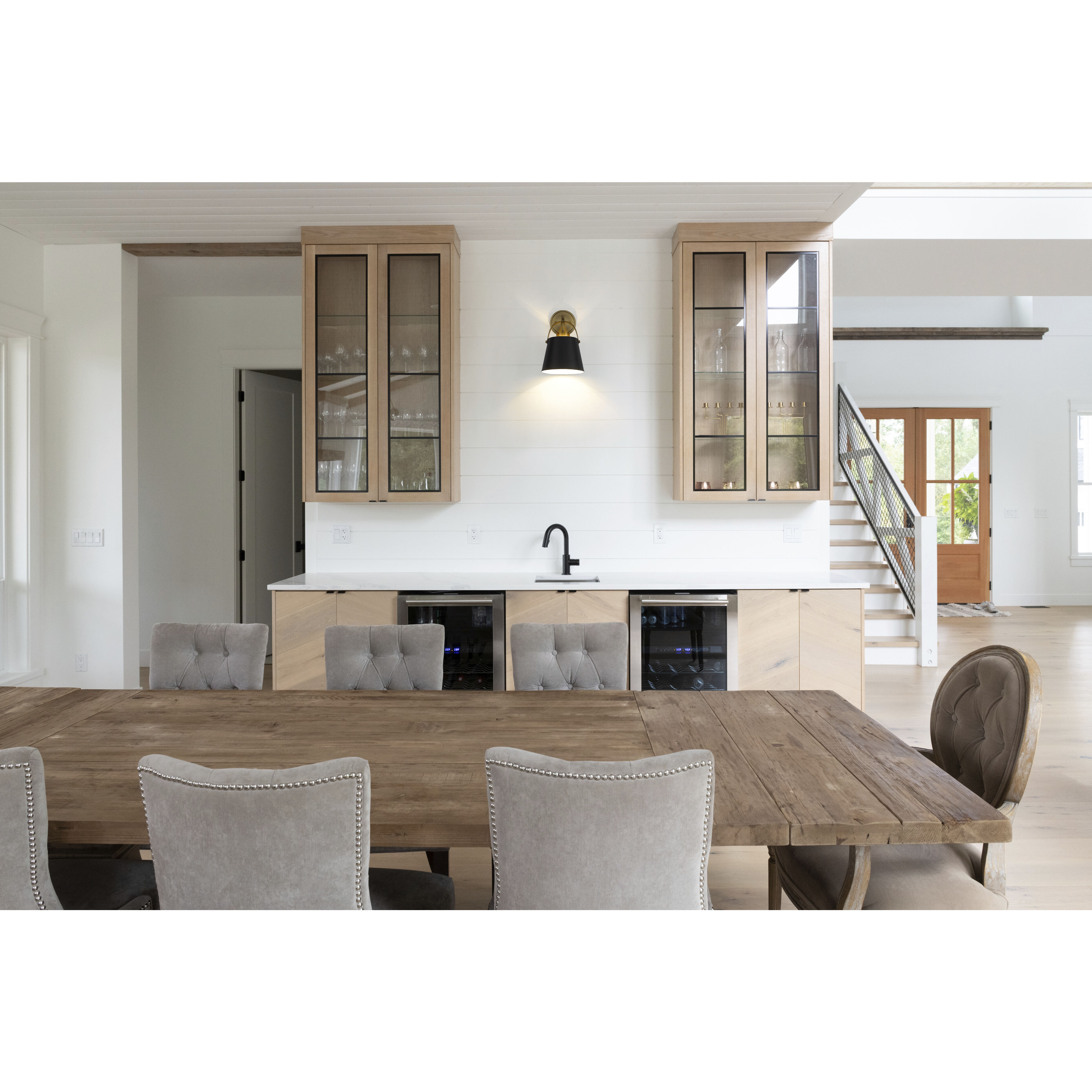 Z-Studio 1 Light 8 inch Matte Black and Heritage Brass Wall Sconce Wall Light