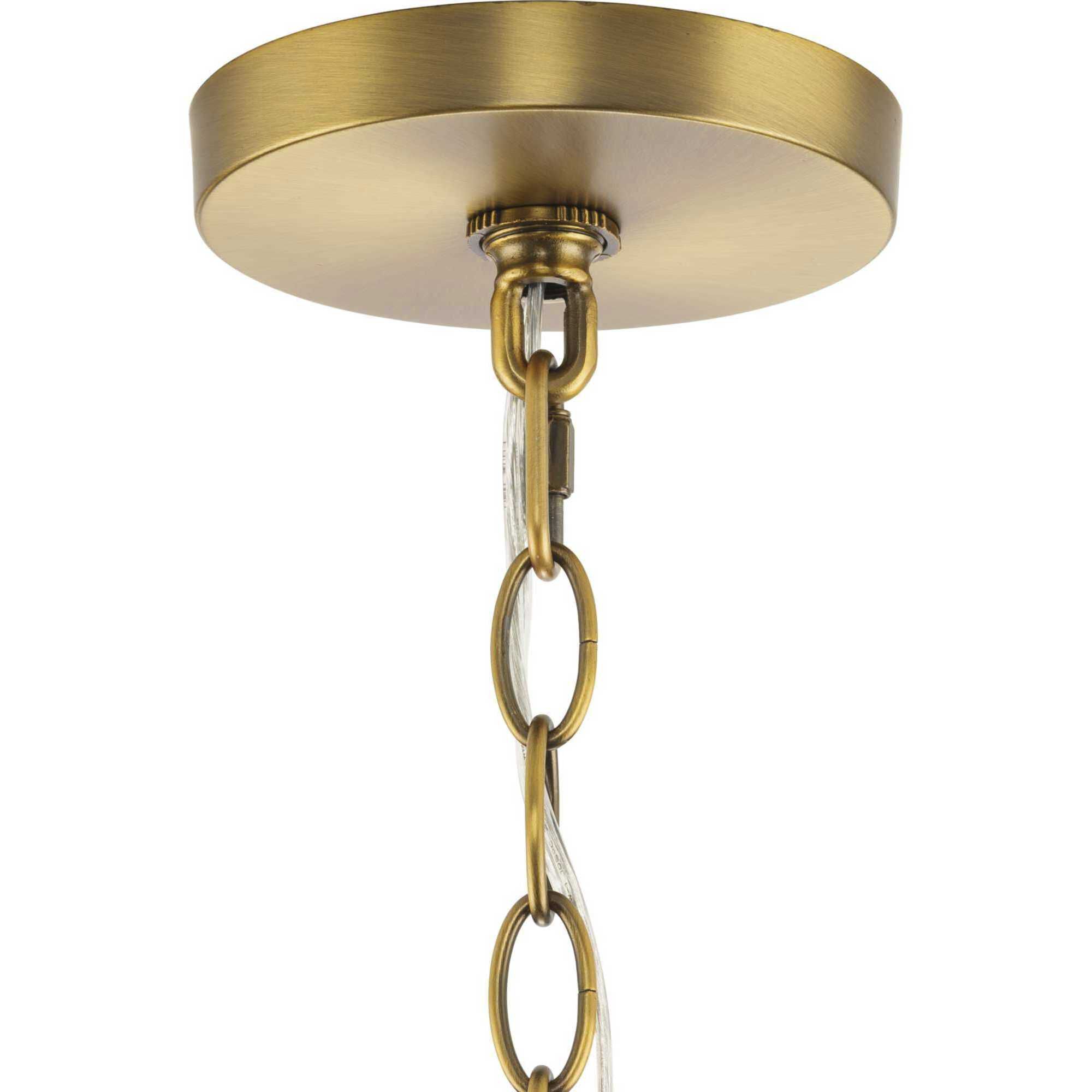 Gilliam 3 Light 10 inch Vintage Brass Foyer Light Ceiling Light
