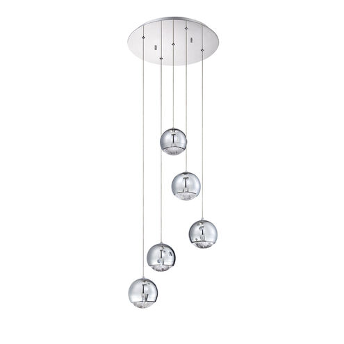 Spumante 5 Light 16.25 inch Chrome Pendant Ceiling Light