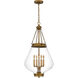 Wallace 4 Light 16 inch Weathered Brass Pendant Ceiling Light
